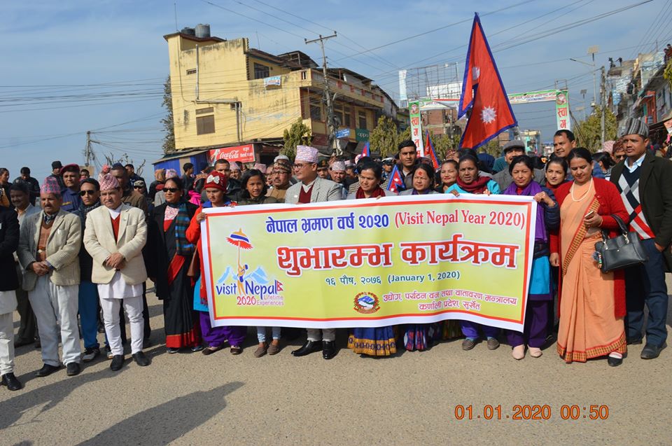 भव्य कार्यक्रमका बीच भ्रमण वर्ष २०२० को शुभारम्भ