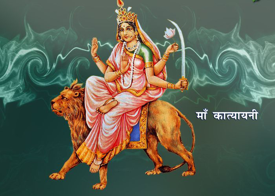 आज दशैंको छैटौं दिन कात्यायनीदेवीको पूजा गरिँदै
